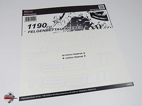 Bike Label 790079A - Juego de 4 pegatinas para llantas (compatible con KTM 1190 Adventure) Bike Label 790079A - Juego de 4 pegatinas para llantas (compatible con KTM 1190 Adventure)