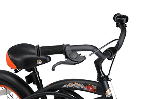 BIKESTAR Bicicleta Infantil para niños y niñas a Partir de 4 años | Bici 16 Pulgadas con Frenos | 16" Edición Cruiser Negro