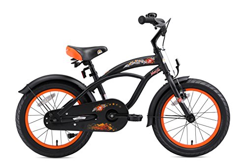 BIKESTAR Bicicleta Infantil para niños y niñas a Partir de 4 años | Bici 16 Pulgadas con Frenos | 16" Edición Cruiser Negro BIKESTAR Bicicleta Infantil para niños y niñas a Partir de 4 años | Bici 16 Pulgadas con Frenos | 16" Edición Cruiser Negro