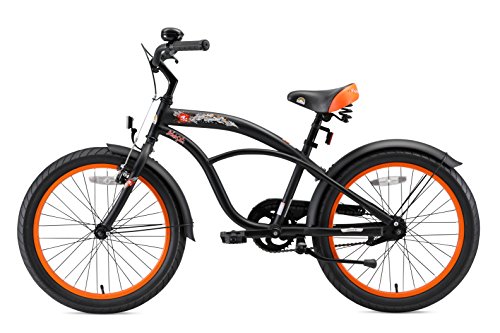 BIKESTAR Bicicleta Infantil para niños y niñas a Partir de 6 años | Bici 20 Pulgadas con Frenos | 20" Edición Cruiser Negro