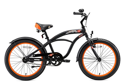 BIKESTAR Bicicleta Infantil para niños y niñas a Partir de 6 años | Bici 20 Pulgadas con Frenos | 20" Edición Cruiser Negro