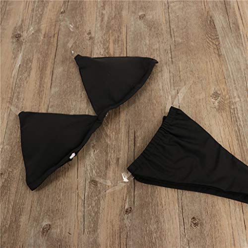 Bikinis Mujer 2019 Brasileños SHOBDW Color Sólido Conjunto de Bikini Push Up Traje de Baño Mujer Dos Piezass Tanga Mujer Vendaje Acolchado Bra Bandeau Bañadores de Mujer Sexy(Negro,M) Bikinis Mujer 2019 Brasileños SHOBDW Color Sólido Conjunto de Bikini Push Up Traje de Baño Mujer Dos Piezass Tanga Mujer Vendaje Acolchado Bra Bandeau Bañadores de Mujer Sexy(Negro,M)