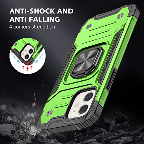 Billion Good - Carcasa para iPhone 12mini, con soporte de pie, anticaída, compatible con Apple iPhone 12mini,5,4", color verde menta Billion Good - Carcasa para iPhone 12mini, con soporte de pie, anticaída, compatible con Apple iPhone 12mini,5,4", color verde menta