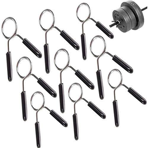 Biluer Abrazaderas Mancuernas, 9PCS Abrazaderas Pesas Cierres Muelle Abrazaderas Barra Abrazaderas De Resorte para Entrenamiento de Yoga de Levantamiento de Pesas en El Gimnasio(25MM,28MM,30MM)