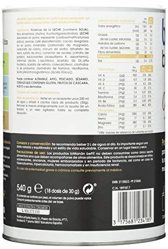 biManán - beFIT - Batido Cappuccino, Proteína para tonificar, 540 gr, 18 dosis de 30g biManán - beFIT - Batido Cappuccino, Proteína para tonificar, 540 gr, 18 dosis de 30g