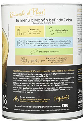 biManán - beFIT - Batido Cappuccino, Proteína para tonificar, 540 gr, 18 dosis de 30g biManán - beFIT - Batido Cappuccino, Proteína para tonificar, 540 gr, 18 dosis de 30g