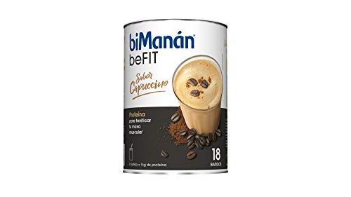 biManán - beFIT - Batido Cappuccino, Proteína para tonificar, 540 gr, 18 dosis de 30g
