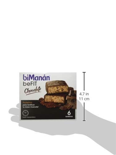 BIMANAN - beFIT - Proteína para tonificar, Barritas Chocolate, 6 uds 162 gr