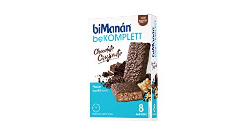 biManán - beKOMPLETT - Placer Equilibrado - Barritas Chocolate Crujiente - 8uds 280 gr