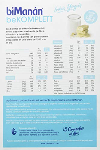 biManán - beKOMPLETT - Placer Equilibrado - Barritas Yogur - 8uds 304 gr biManán - beKOMPLETT - Placer Equilibrado - Barritas Yogur - 8uds 304 gr
