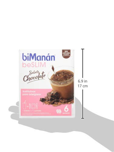 biManán - beSLIM - Sustitutivos para Adelgazar - Batido Chocolate - 6uds 300 gr