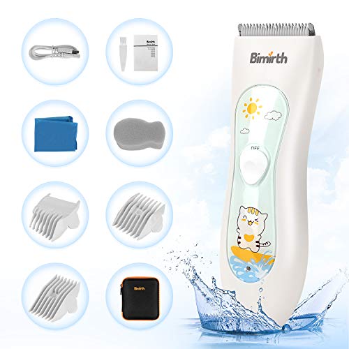 Bimirth Maquina Cortar Pelo para Bebe, Cortapelos Silencioso para Niños, en Bolsa para Fácil Almacenamiento, Recargable por USB, Resistente al Agua, 3 Peines Guía, con Safe Ceramic Blade (With Bag) Bimirth Maquina Cortar Pelo para Bebe, Cortapelos Silencioso para Niños, en Bolsa para Fácil Almacenamiento, Recargable por USB, Resistente al Agua, 3 Peines Guía, con Safe Ceramic Blade (With Bag)