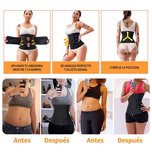Bingrong Cintura Faja Deportiva Entrenador de Cintura Cremallera Neopreno Mujer Reductora Adelgazante Mujer de Firness Faja de Sauna para Adelgazar Cinturón de Sudoración Bingrong Cintura Faja Deportiva Entrenador de Cintura Cremallera Neopreno Mujer Reductora Adelgazante Mujer de Firness Faja de Sauna para Adelgazar Cinturón de Sudoración