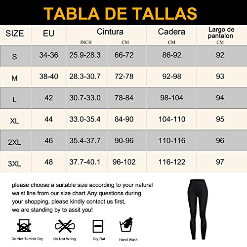 Bingrong Mallas Pantalones Deportivos Leggings Mujer Deporte Pantalones Adelgazantes Mujer con Bolsillos Pantalon Running Neopreno Fitness Sauna Sudoracion Ropa Quema Grasa Mujer (Negro, X-Large) Bingrong Mallas Pantalones Deportivos Leggings Mujer Deporte Pantalones Adelgazantes Mujer con Bolsillos Pantalon Running Neopreno Fitness Sauna Sudoracion Ropa Quema Grasa Mujer (Negro, X-Large)