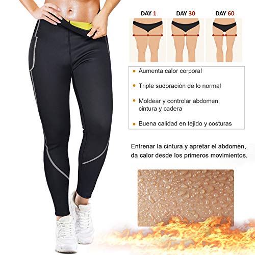 Bingrong Mallas Pantalones Deportivos Leggings Mujer Deporte Pantalones Adelgazantes Mujer con Bolsillos Pantalon Running Neopreno Fitness Sauna Sudoracion Ropa Quema Grasa Mujer (Negro, Medium) Bingrong Mallas Pantalones Deportivos Leggings Mujer Deporte Pantalones Adelgazantes Mujer con Bolsillos Pantalon Running Neopreno Fitness Sauna Sudoracion Ropa Quema Grasa Mujer (Negro, Medium)