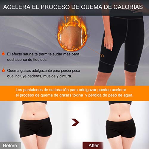 Bingrong Pantalones para Adelgazar Mujer Pantalón de Sudoración Adelgazar Pantalones Cortos de Neopreno térmicos para Ejercicio para Pérdida de Peso Deportivo (Negro, Medium) Bingrong Pantalones para Adelgazar Mujer Pantalón de Sudoración Adelgazar Pantalones Cortos de Neopreno térmicos para Ejercicio para Pérdida de Peso Deportivo (Negro, Medium)