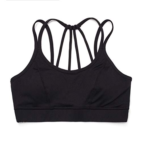 Bingrong Sujetador Deportivo de Entrenamiento Mujer Alto Impacto Yoga Fitness Running Camisetas sin Mangas Sin Costuras Acos Ropa Interior Almohadillas Extraíbles Bra Deporte Push Up (Negro, Medium)