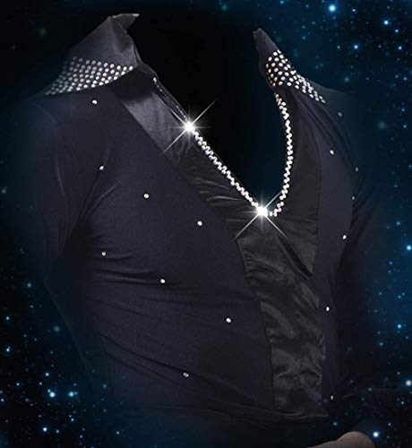 BININBOX Camisa Baile Latino Hombre Ropa Escénica Camisa De Baile Latino Tango Rumba Samba Camisa De Danza Moderna Traje Baile de Salón (Negro, EU M =Fabricante L) BININBOX Camisa Baile Latino Hombre Ropa Escénica Camisa De Baile Latino Tango Rumba Samba Camisa De Danza Moderna Traje Baile de Salón (Negro, EU M =Fabricante L)