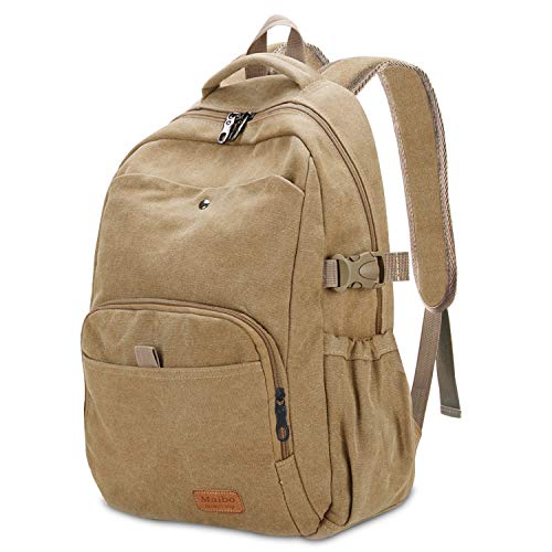 Bioasis Mochila de 40L, Unisex Vintage Mochila para Portátil Mochila Vintage Mochila de Lona Retro Mochila para Hombre Deportes al Aire Libre, Caqui Bioasis Mochila de 40L, Unisex Vintage Mochila para Portátil Mochila Vintage Mochila de Lona Retro Mochila para Hombre Deportes al Aire Libre, Caqui