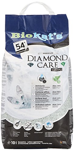 Biokat's Diamond Care Classic, para gatos, sin fragancia - Arena fina con carbón activo y aloe vera 1 saco (1 x 10 l) Biokat's Diamond Care Classic, para gatos, sin fragancia - Arena fina con carbón activo y aloe vera 1 saco (1 x 10 l)