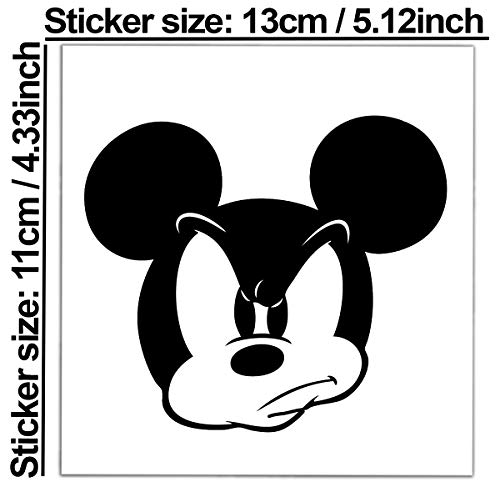 Biomar Labs® 1 x Pegatina Vinilo Autoadhesivo Divertido Mickey Mouse Etiqueta Dibujos Animados Sticker Coche Car Moto Ventana Puerta Casco Scooter Bici Motocicleta Tuning B 245