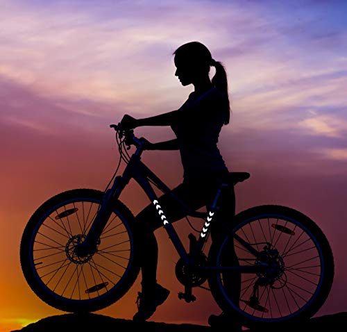 Biomar Labs® 56pcs Negro Kit de Pegatina Cinta de Advertencia Flecha de Seguridad Reflectiva Reflectante Vinilo Adhesivo Coches Cascos Motos Ciclomotores Bicicletas Ordenador Portátil D 50