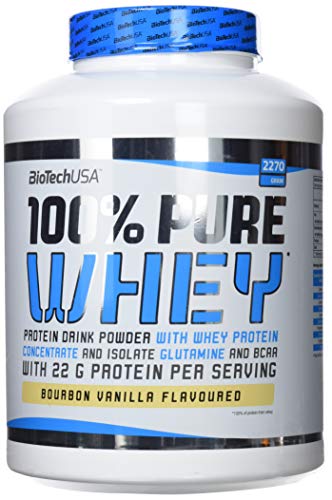 BioTech 100% Pure Whey Proteínas de Suero de Leche, Sabor Bourbon Vainilla - 2270 gr