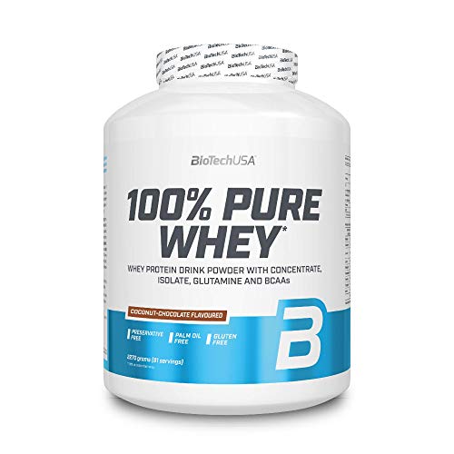 BioTech 100% Pure Whey Proteínas de Suero de Leche, Sabor Coco y Chocolate - 2270 gr