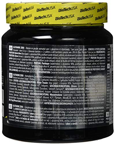 BioTech Glutamin Zero L-glutamina, Sabor Uva Azul - 300 gr BioTech Glutamin Zero L-glutamina, Sabor Uva Azul - 300 gr