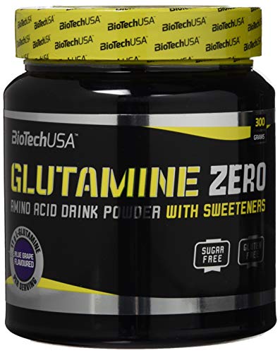 BioTech Glutamin Zero L-glutamina, Sabor Uva Azul - 300 gr