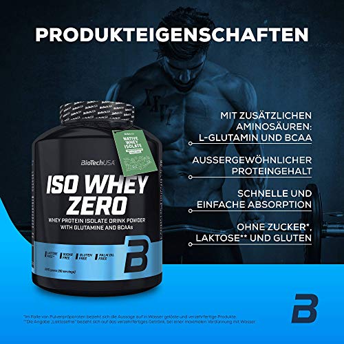 BioTech Iso Whey Zero Proteínas Sabor Vainilla - 2270 gr