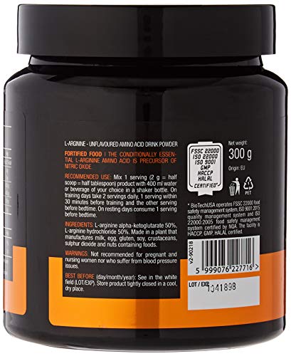 Biotech USA L y Arginine Nitrox y Energizante - 300 gr