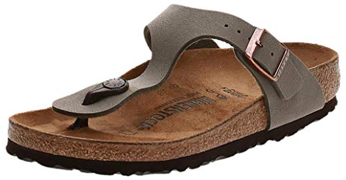 Birkenstock Gizeh, Zapatillas de estar por casa con talón abierto Unisex adulto, Gris (Stone), 37 EU