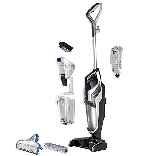 Bissell CrossWave Pet Pro Aspirador y Limpiador Multifuncional para Suelos Duros y alfombras, 560 W, 1.44 litros, 76 Decibelios, plástico, Titanium y Bosonova Azul