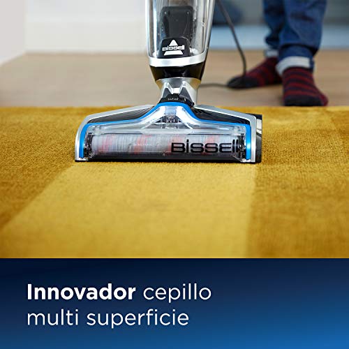 Bissell CrossWave Pet Pro Aspirador y Limpiador Multifuncional para Suelos Duros y alfombras, 560 W, 1.44 litros, 76 Decibelios, plástico, Titanium y Bosonova Azul