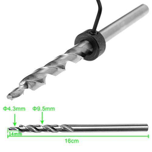 BIYM - Juego de 2 Brocas HSS Twist Step de 1/4 Pulgadas Hex y Cola Recta con Tope de Llave de Cuello