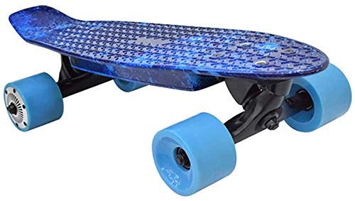 BJCNX Longboard de Arce Eléctrico, Monopatín Eléctrico con Control Remoto para Niños, Niños, Jóvenes, Principiantes, Adultos, Estilo Libre, Longboard, Monopatín, Crucero, A