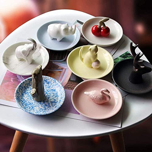 Bjimn Cerámica rinoceronte porcelana baratijas trinket plato tenedor navidad decoración ornamento moneda llave pendientes pendientes pulseras anillo placas de almacenamiento casero decoración ornament Bjimn Cerámica rinoceronte porcelana baratijas trinket plato tenedor navidad decoración ornamento moneda llave pendientes pendientes pulseras anillo placas de almacenamiento casero decoración ornament