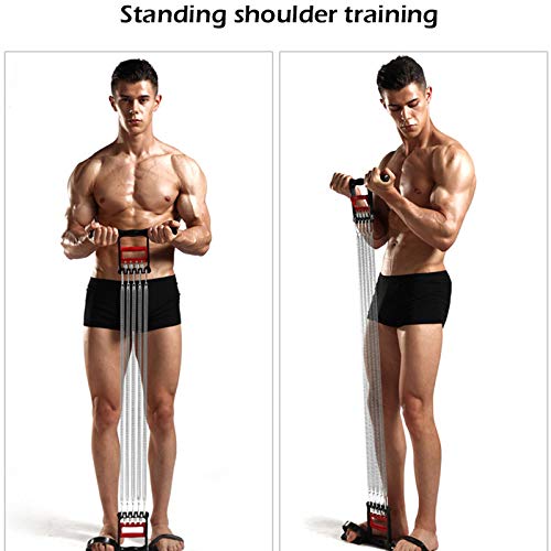 BKAUK Expansor muscular pectoral de los hombres de tensión extractor de fitness resorte de acero ejercicio de resistencia muscular banda multifunción de tracción fuerza de agarre ejercitador de brazo BKAUK Expansor muscular pectoral de los hombres de tensión extractor de fitness resorte de acero ejercicio de resistencia muscular banda multifunción de tracción fuerza de agarre ejercitador de brazo