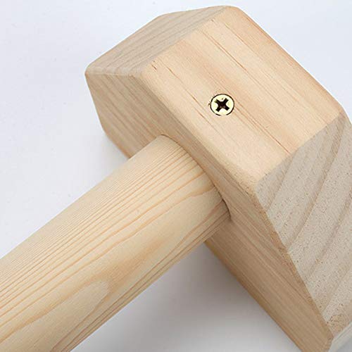 BKAUK Push-Ups - Baúl de entrenamiento de gimnasia en forma de H para calistenia de madera, soporte paralelo, varilla doble