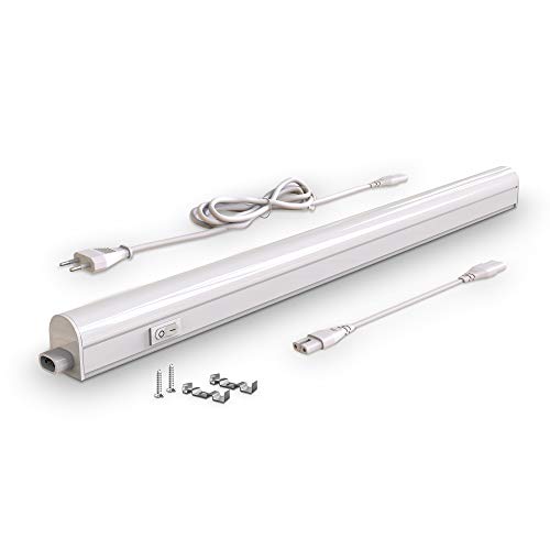 B.K.Licht - Regleta LED bajo armarios y cabinetes, de luz blanca neutra, iluminación bajo mueble con interruptor de luz, 8W, 4000K, 700lm, color blanco