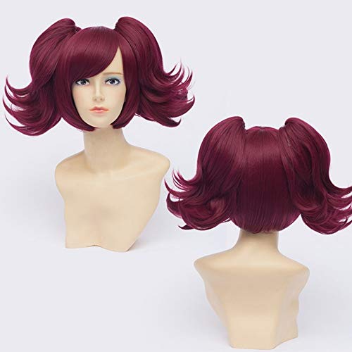 Black Butler Merlin Wine Red Short Cosplay peluca pelo sintético Peruca disfraz de Halloween pelucas de cola de caballo para mujeres Black Butler Merlin Wine Red Short Cosplay peluca pelo sintético Peruca disfraz de Halloween pelucas de cola de caballo para mujeres