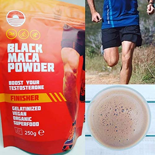 Black Maca Powder Gelatinizada 250G | Suplemento Natural para Testosterona | Mejora el rendimiento atletico | Maca negra gelatinizada ecológica