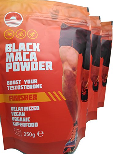 Black Maca Powder Gelatinizada 250G | Suplemento Natural para Testosterona | Mejora el rendimiento atletico | Maca negra gelatinizada ecológica