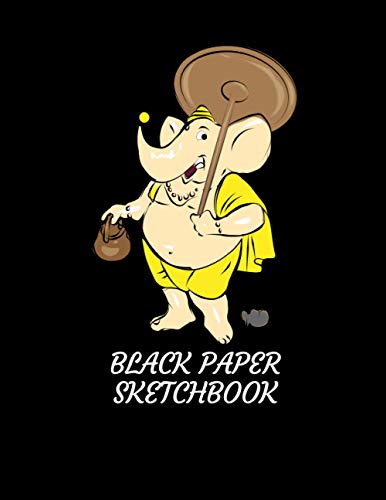 BLACK PAPER SKETCHBOOK: Sketchbook for Doodling or Drawing -Black pages in side – Use with gel pens - blank pages - For Kids - For Boys or Grils - 100 pages - 8.5x11 inchs
