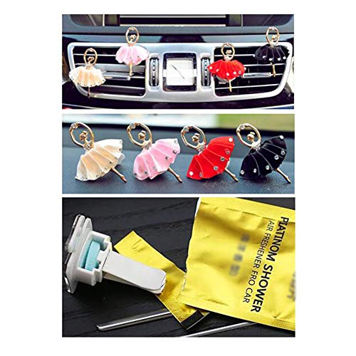 Black Temptation Ballet Diamond Car Aire Acondicionado Refresh Clip Outlet Car Scent Clips Ambientador de Coche Clip Containers-A02