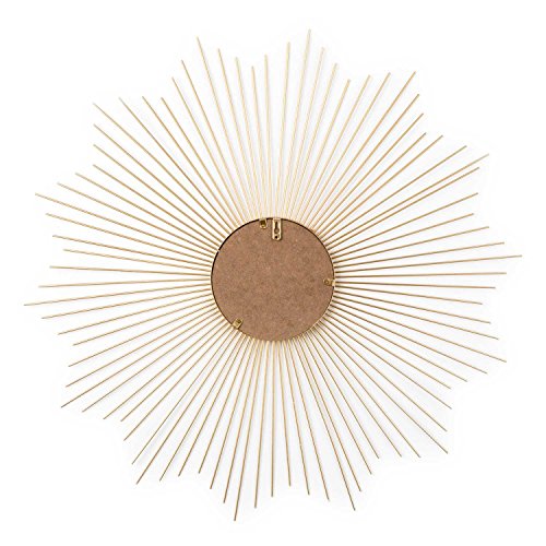 Black Velvet Studio Espejo de Pared Decorativo Redondo Star, metálico, Estilo étnico & Boho Chic, nórdico, Bonito y Moderno, Ligero, para Pasillo baño o Entrada, Metal, Color Dorado, 64x64x2 cm. Black Velvet Studio Espejo de Pared Decorativo Redondo Star, metálico, Estilo étnico & Boho Chic, nórdico, Bonito y Moderno, Ligero, para Pasillo baño o Entrada, Metal, Color Dorado, 64x64x2 cm.