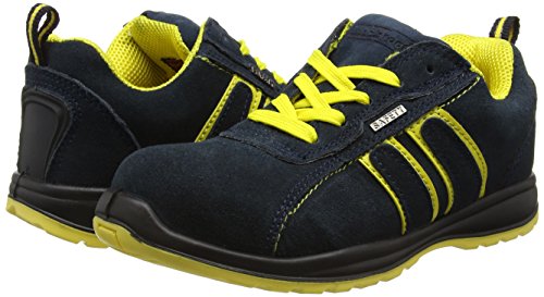 Blackrock Hudson Trainer - Zapatillas de seguridad con punta de acero, Unisex Adulto,Multicolor (Navy/Yellow), talla 42 EU (8 UK)