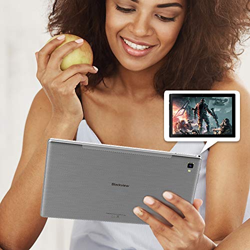 Blackview Tab8 Tablet 10.1 Pulgadas Android 10 4G LTE 5G WIFI, 4GB RAM+64GB ROM (TF 128GB), Octa-Core, Batería 6580mAh, Tableta con Cámara 13MP+5MP, 1920*1200, Dual SIM/Face ID/GPS/OTG/Bluetooth-Gris