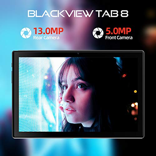 Blackview Tab8 Tablet 10.1 Pulgadas Android 10 4G LTE 5G WIFI, 4GB RAM+64GB ROM (TF 128GB), Octa-Core, Batería 6580mAh, Tableta con Cámara 13MP+5MP, 1920*1200, Dual SIM/Face ID/GPS/OTG/Bluetooth-Gris